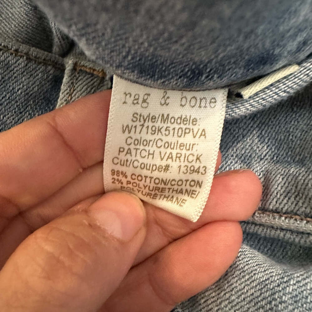 Rag & Bone Varick Denim with Patchwork pocket size 31 - Picture 2 of 4
